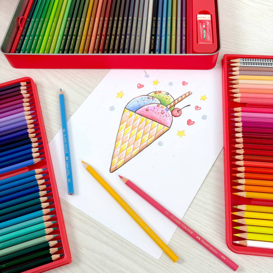 100 Classic Colour Pencil Sketch Set
